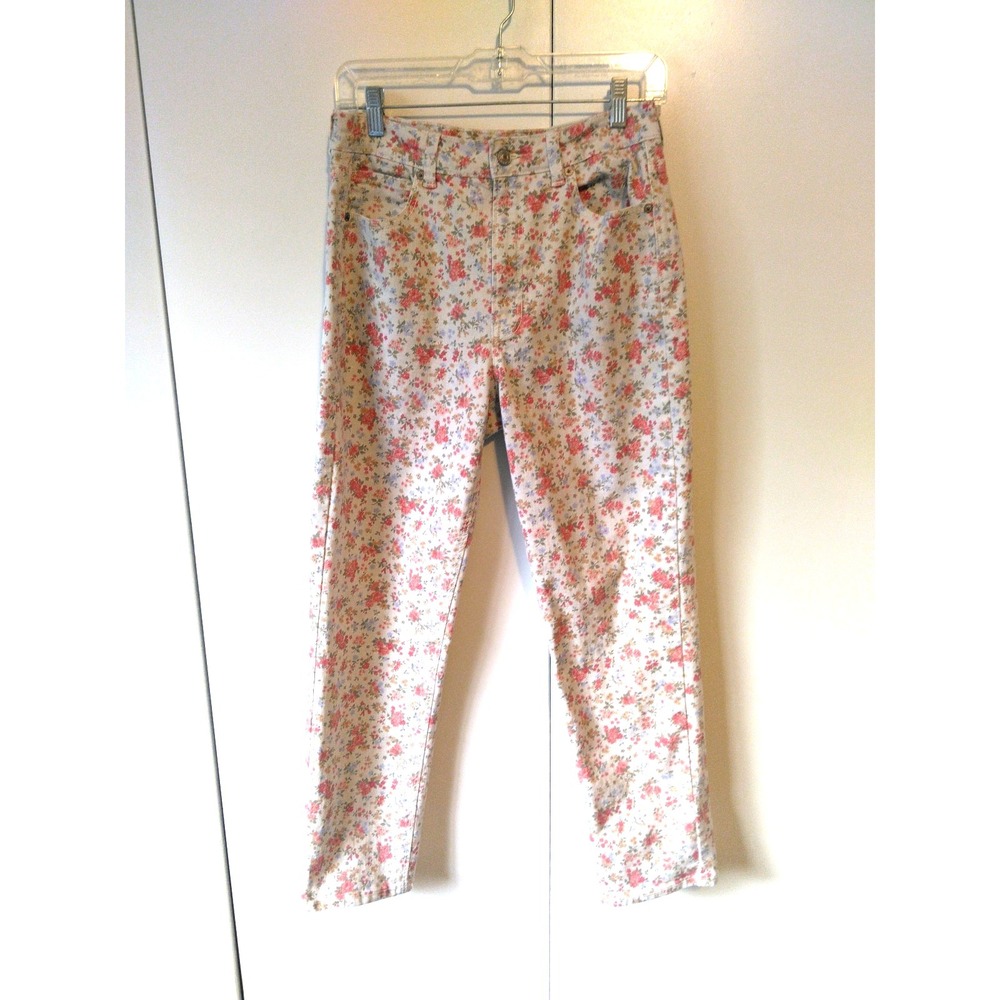 American Eagle  Womens Ditsy Floral Denim Streach Jeans Size 8 Y2K Retro Cottage